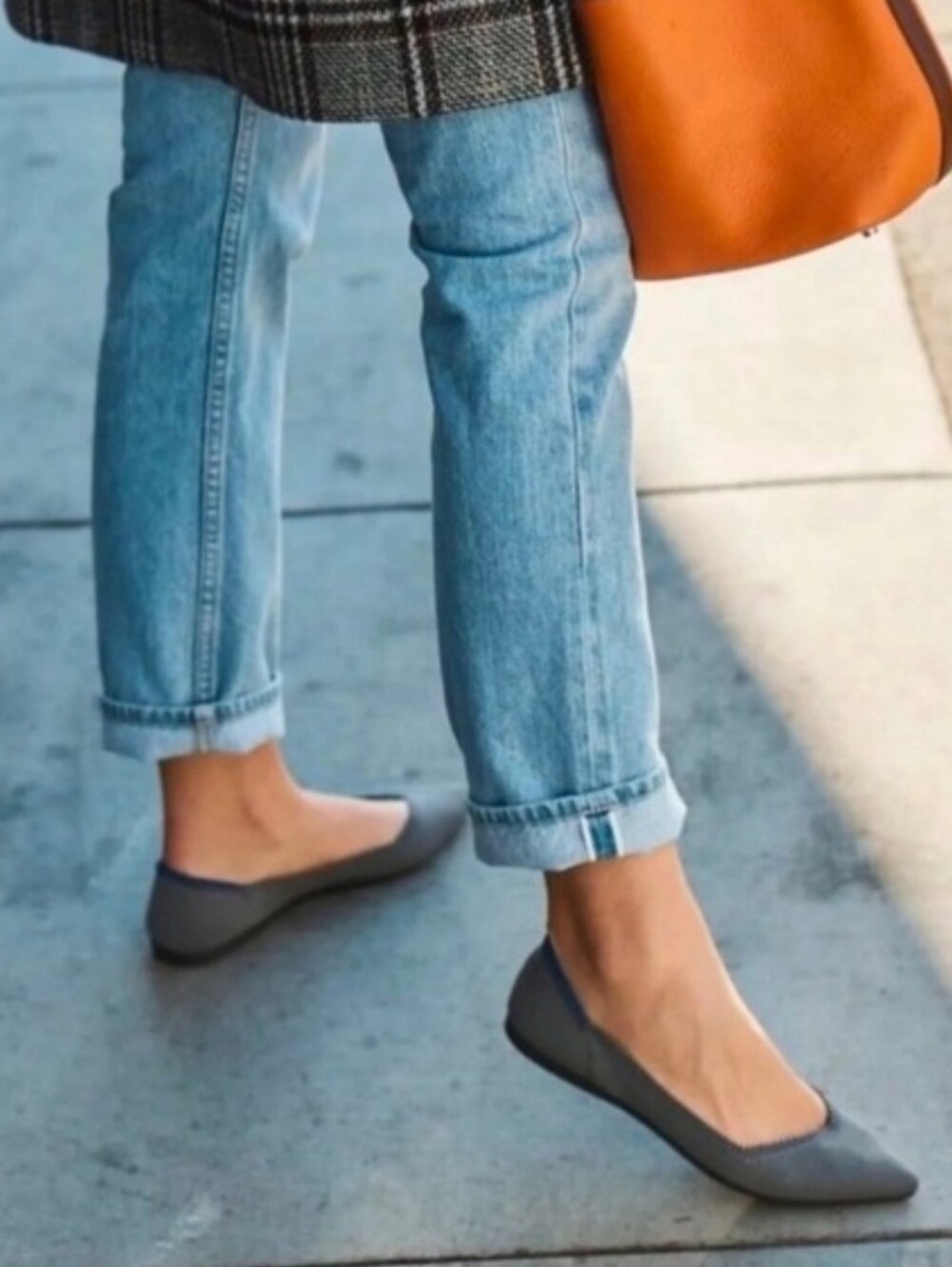 ROTHYS Gray Cloud The Point Ballet Slip On Flats - Picture 5 of 13